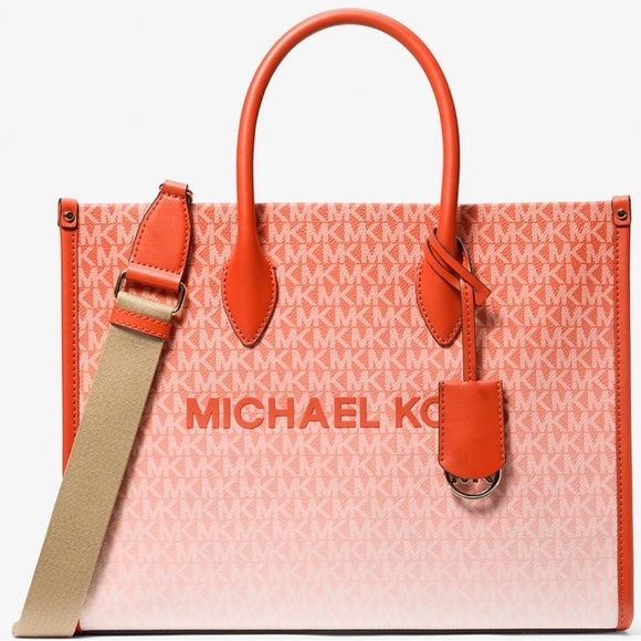 Michael Kors Medium Mirella Tote Bag Red Clay - Picture 1 of 9